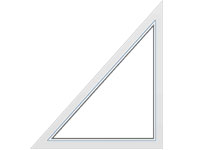 Глухое пластиковое окно треугольной формы